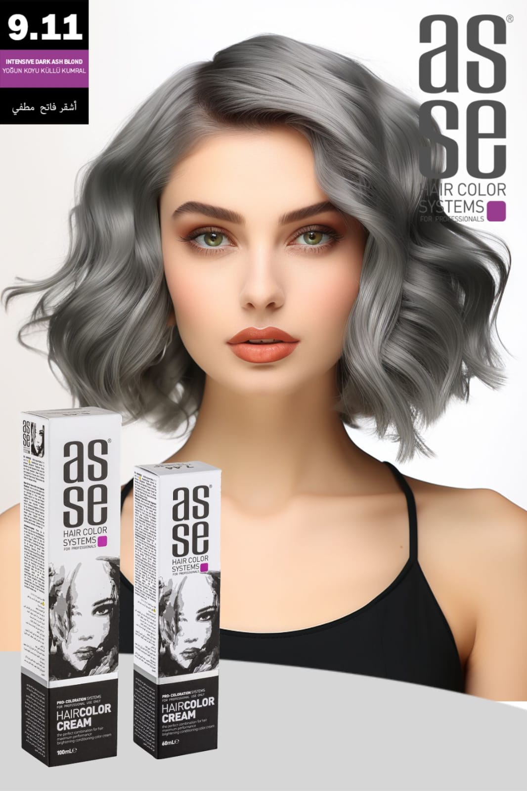 ASSE 9.11 Yoğun Küllü Koyu Kumral Saç Boyası