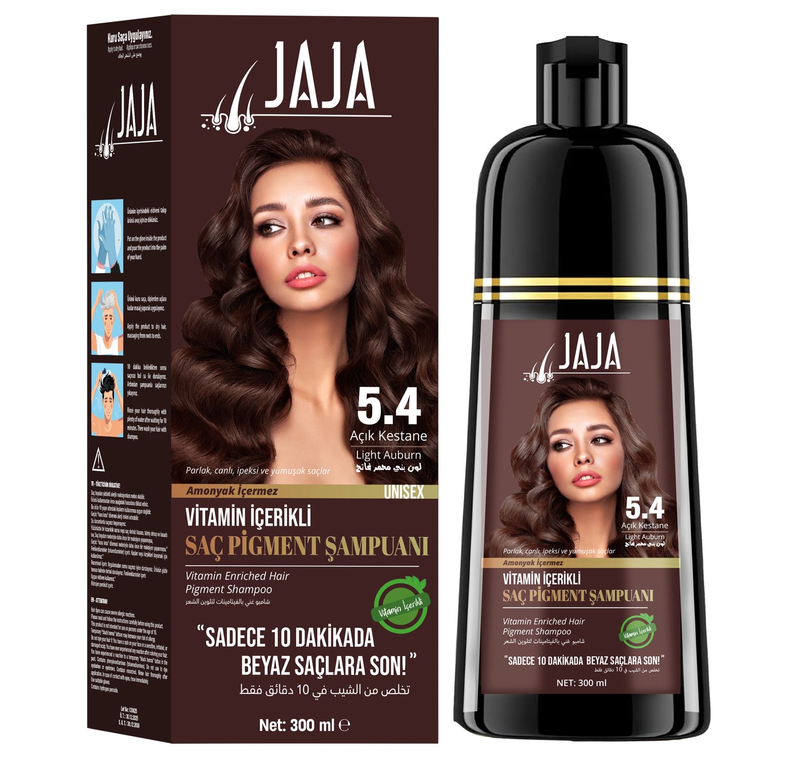 JAJA Vitamin Pigment Şampuan – 5.4 Açık Kestane