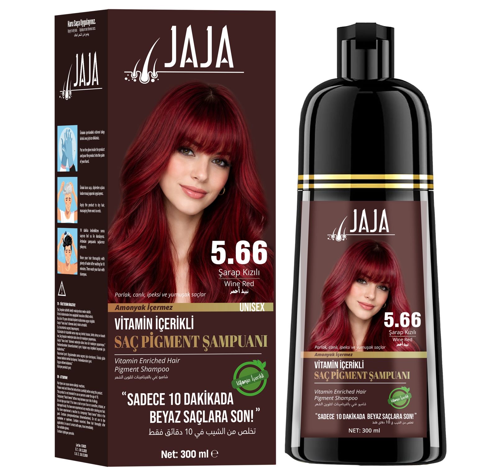 JAJA Vitamin Pigment Şampuan – 5.66 Şarap Kızılı