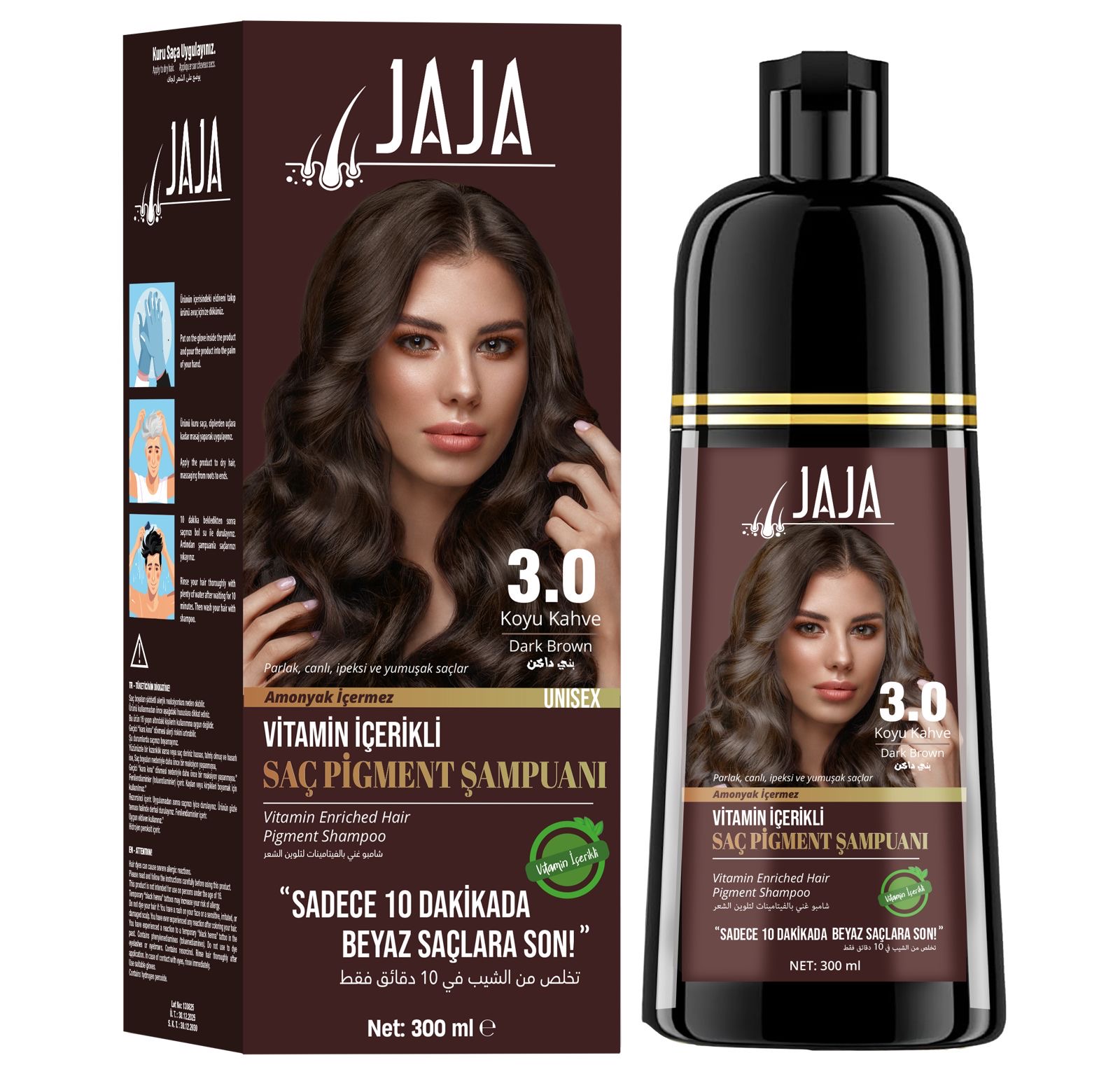 JAJA Vitamin Pigment Şampuan – 3.0 Koyu Kahve